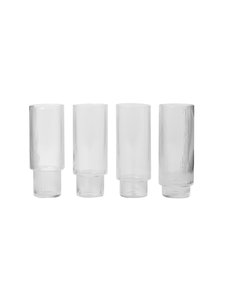 Ferm Living - Ripple Long Drink -lasi 4 kpl - LASIA Ferm Living - Ripple Long Drink -lasi 4 kpl - LASIA | Stockmann