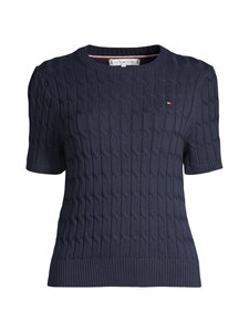 Tommy Hilfiger - Puuvillainen palmikkoneule - C1G DARK NIGHT NAVY Tommy Hilfiger - Puuvillainen palmikkoneule - C1G DARK NIGHT NAVY | Stockmann