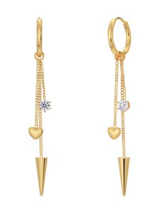 Edblad - Peak Multi Heart apzeltīti auskari - GOLD | Stockmann