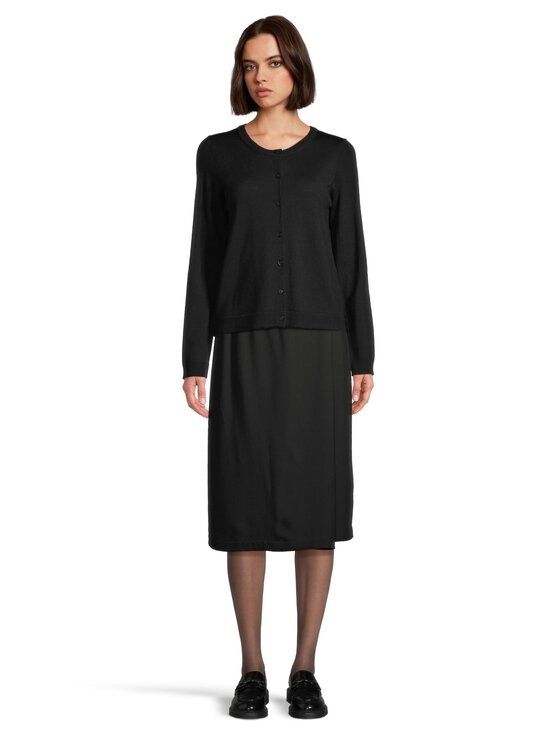 ESSENTIALS by Stockmann - Jamelia-merinoneuletakki - BLACK 99070 | Stockmann - photo 2