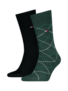 Tommy Hilfiger - Argyle zeķes, 2-pāri - 002 DEEP GREEN | Stockmann