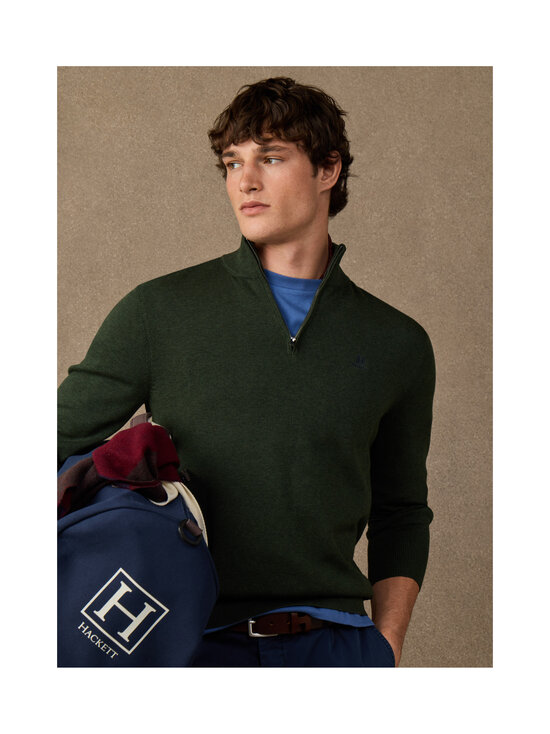 Hackett London - Heritage Cotton Half Zip -neulepaita - 781 GREEN | Stockmann - photo 4