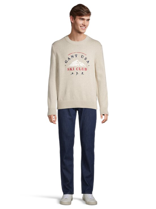 GANT - Embroidered Graphic C-neck -neule - 299 SEED MELANGE | Stockmann - photo 2