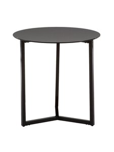 Kave Home - Raeam-sivupöytä musta/lasi ⌀ 50 cm - BLACK | Stockmann