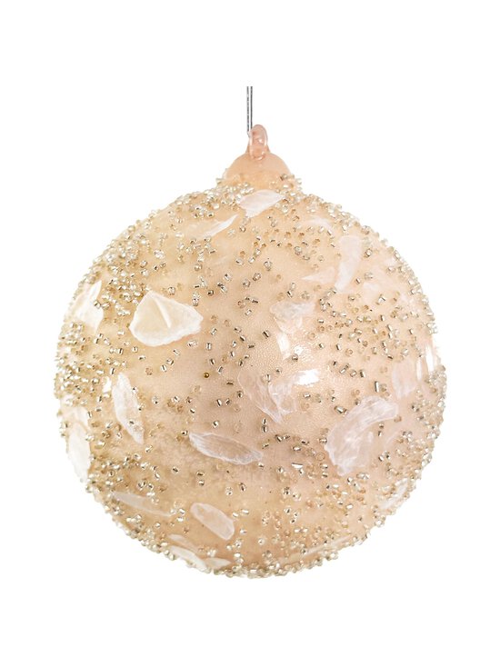 Ball With Shell And Beads -joulukuusenkoriste 8 cm