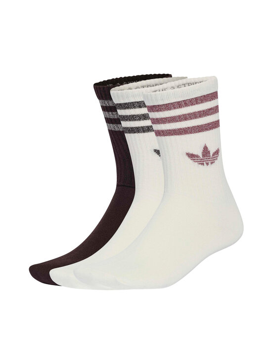 adidas Originals - 3-Stripes Crew -sukat 3-pack - KR4214 OWHITE/AUCO | Stockmann - photo 1