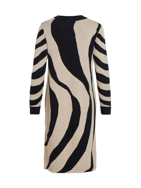 Vila - Vitif Crewneck Midi -neulemekko - NATURAL MELANGE DETAIL:BLACK/ANIMAL | Stockmann - photo 2