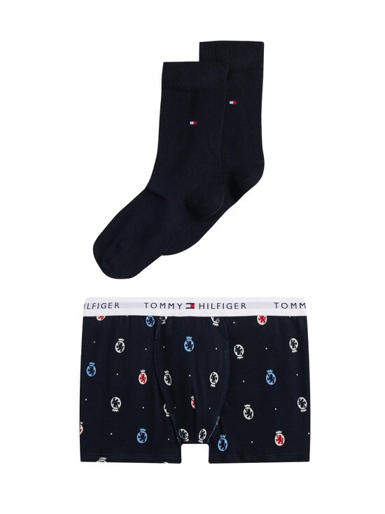 Tommy Hilfiger - Apakšbikšu un zeķu dāvanu komplekts - 0YV CREST AOP / DESERT SKY | Stockmann - photo 1