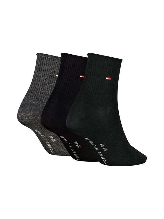 Tommy Hilfiger - Sokid Short Lurex, 3 paari - 001 BLACK | Stockmann - photo 2