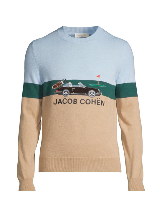 Jacob Cohen - Girocollo Lana Cashmere -neule - 0762A AZZURRO/VERDE/BEIGE | Stockmann - photo 1