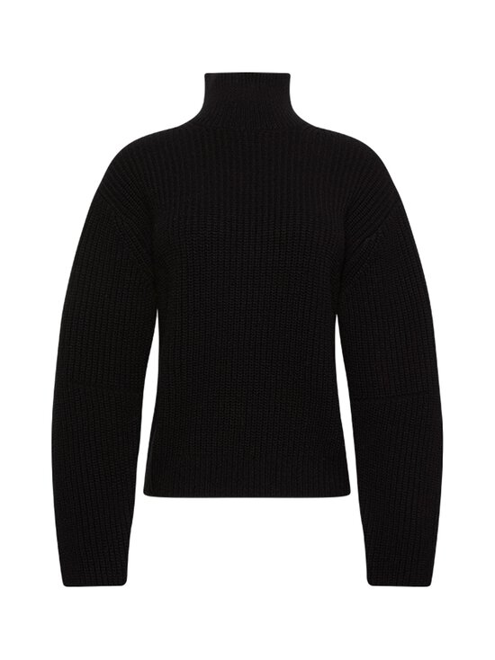 Chunky Wool Blend T Neck -neule