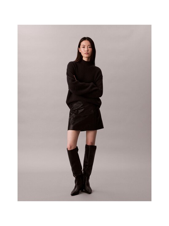 Calvin Klein Jeans - Chunky Wool Blend T Neck -neule - UB1 BLACK | Stockmann - photo 4