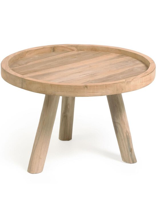 Kave Home - Glenda-sohvapöytä tiikki ⌀ 55 cm - BEIGE | Stockmann - photo 1