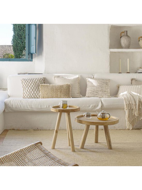 Kave Home - Glenda-sohvapöytä tiikki ⌀ 55 cm - BEIGE | Stockmann - photo 2