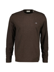GANT - Regular shield t-paita - 284 BLACK BROWN MELANGE | Stockmann
