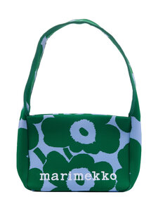 Marimekko - Knitted Unikko -olkalaukku - 650 DARK GREEN, BLUE | Stockmann