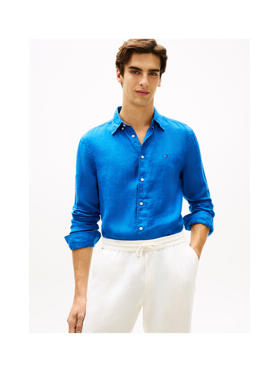 Tommy Hilfiger - Linane triiksärk Pigment Dyed Regular Fit - DCC CARBON NAVY | Stockmann - photo 5