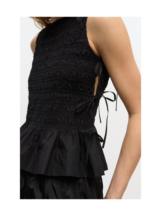 Ganni - Cotton Poplin Smock Tie -toppi - 099 BLACK - photo 6 Ganni - Cotton Poplin Smock Tie -toppi - 099 BLACK | Stockmann - photo 6