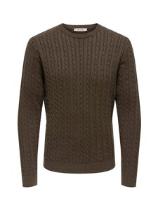 Only & Sons - OnsLoui Crew pīnīšu adījuma džemperis - COFFEE BEAN DETAIL:MELANGE Only & Sons - OnsLoui Crew pīnīšu adījuma džemperis - COFFEE BEAN DETAIL:MELANGE | Stockmann