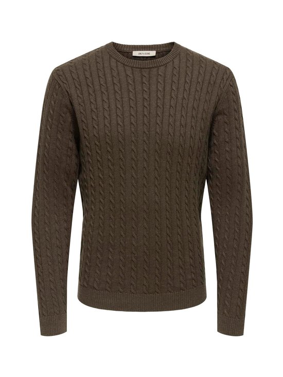 Only & Sons - OnsLoui Crew -palmikkoneule - COFFEE BEAN DETAIL:MELANGE - photo 1 Only & Sons - OnsLoui Crew -palmikkoneule - COFFEE BEAN DETAIL:MELANGE | Stockmann - photo 1