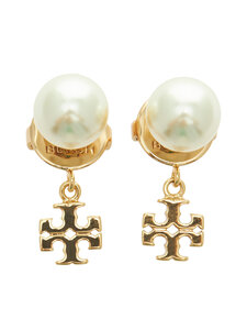 Tory Burch - Small Moondance -nappikorvakorut - 700 TORY GOLD / CREAM | Stockmann