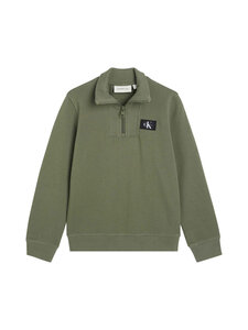 Calvin Klein Kids - Särk Terry Label Half Zip - LDY DUSTY OLIVE | Stockmann
