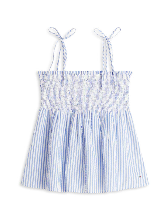 Tommy Hilfiger - Swimshop Seersucker Smocked tops - 0X9 THIN BANKER STP BLUE SPELL/WHITE | Stockmann - photo 1