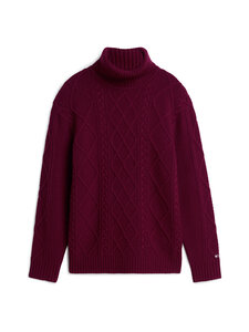 Tommy Hilfiger - Wool-palmikkoneule - VLP BURGUNDY | Stockmann