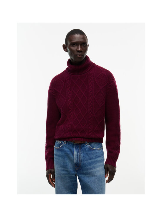 Tommy Hilfiger - Wool-palmikkoneule - VLP BURGUNDY | Stockmann - photo 3