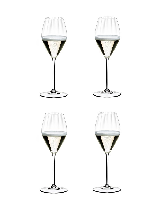 Performance champagne glasses set