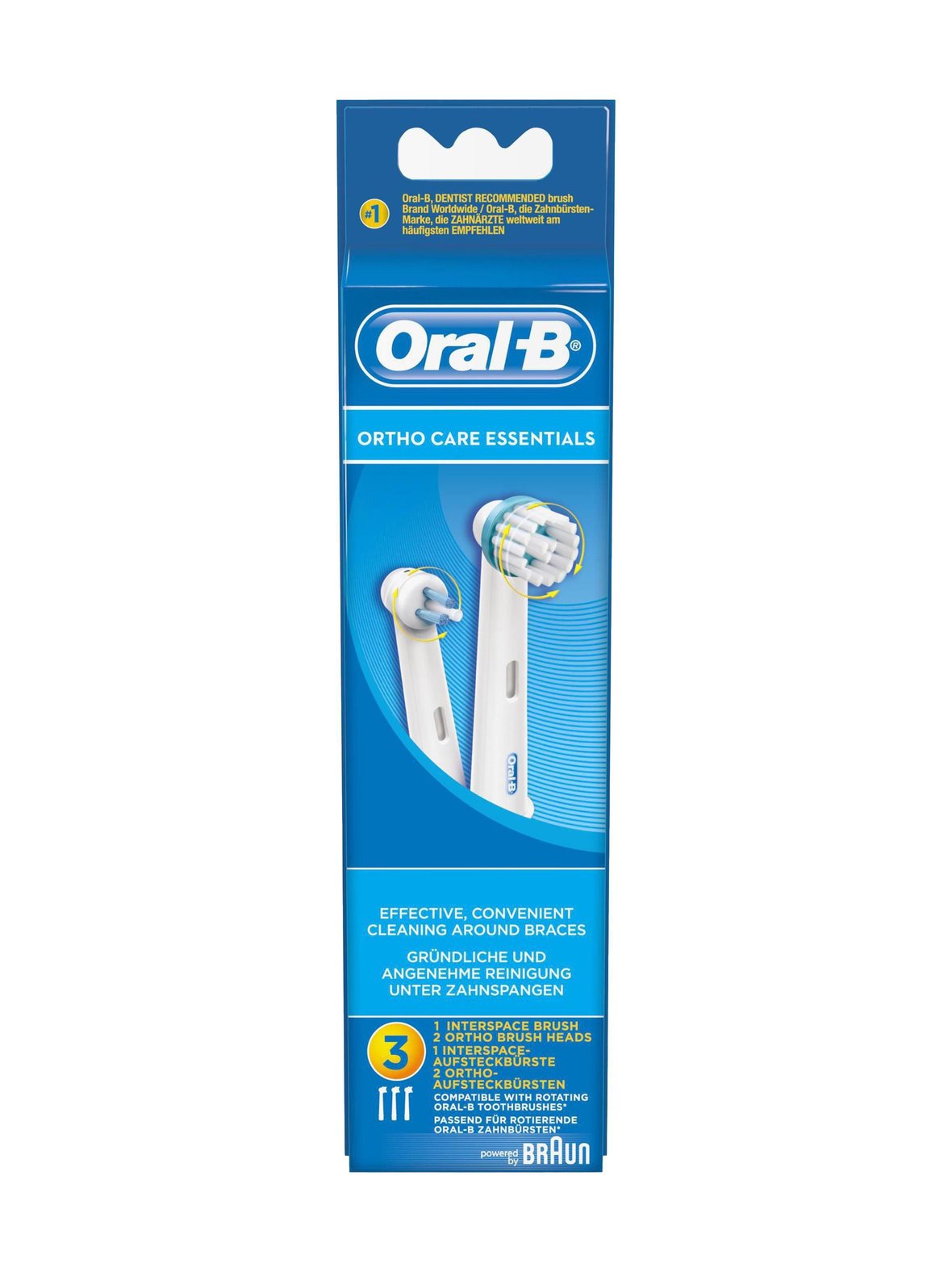 Ortho Care Essentials -harjaspäät 3 kpl
