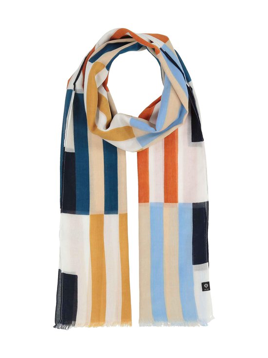 Fraas - Geometrical-puuvillahuivi 50 x 180 cm - 524 BLUE | Stockmann - photo 1