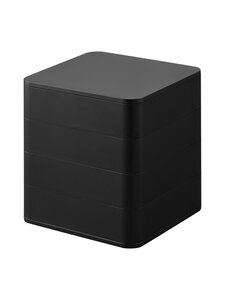 Yamazaki - Accessory Box Square 4 līmeņu uzglabāšanas kaste - BLACK | Stockmann