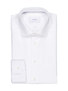 Eton - Herringbone Signature Twill Contemporary -kauluspaita - WHITE | Stockmann