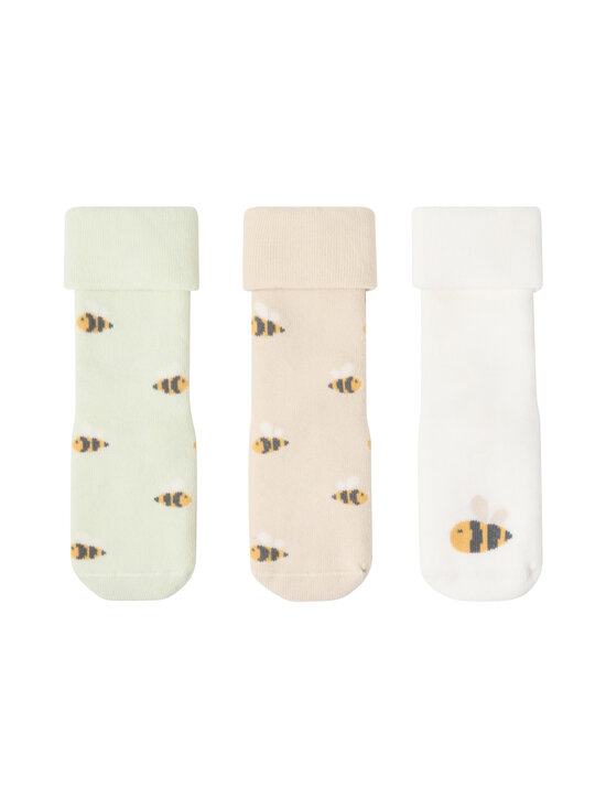 Lindex - Pehmeäreunaiset terry-sukat 3-pack - 1326 LIGHT DUSTY GREEN | Stockmann - photo 1