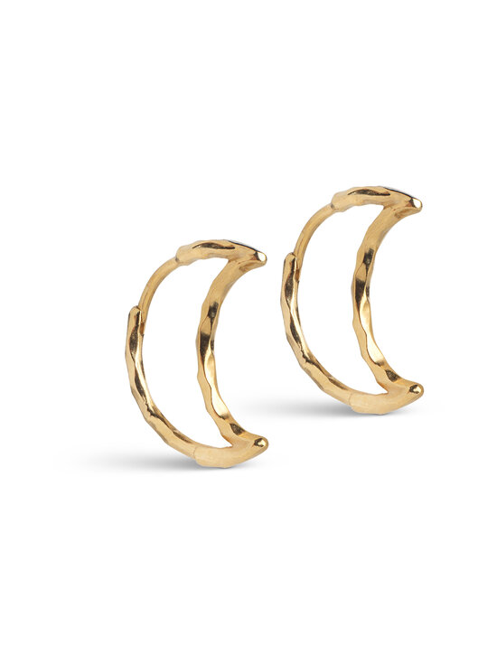ENAMEL Copenhagen - Auskari Hoops Organic Moon Medium - GOLD PLATED | Stockmann - photo 1
