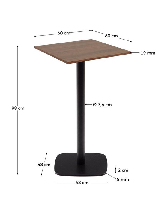 Kave Home - Dina-baaripöytä - MUSTA,PÄHKINÄ | Stockmann - photo 5