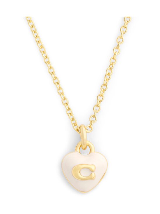 Coach - Enamel C Heart Short Pendant -kaulakoru - CHALK | Stockmann - photo 3