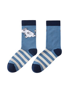 Reima - Moomin Randig -sukat - 67A1 BLUE OCEAN | Stockmann