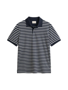 GANT - Pima Striped polo krekls - 433 EVENING BLUE | Stockmann