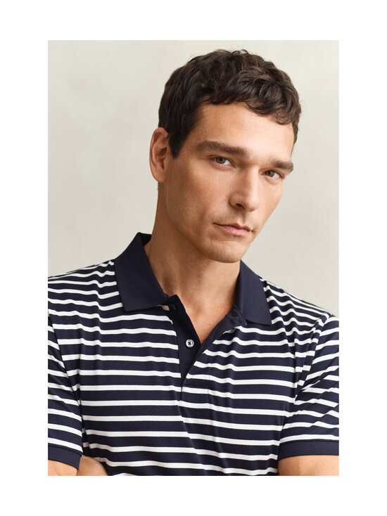 GANT - Pima Striped polo krekls - 433 EVENING BLUE | Stockmann - photo 4