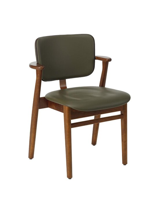 Artek - Domus-tuoli istuin- ja selkänojaverhoiltu Spectrum-nahka moss / petsattu pähkinä - GREEN | Stockmann - photo 1