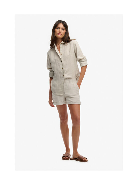 Superdry - Mid Rise -pellavashortsit - 1LC LIGHT STONE BEIGE | Stockmann - photo 2