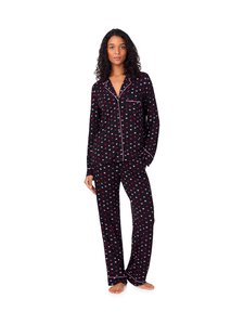 Dkny - Notch Top & Sleep Pant -pyjama - 006 BLACK MULTI LIPS | Stockmann