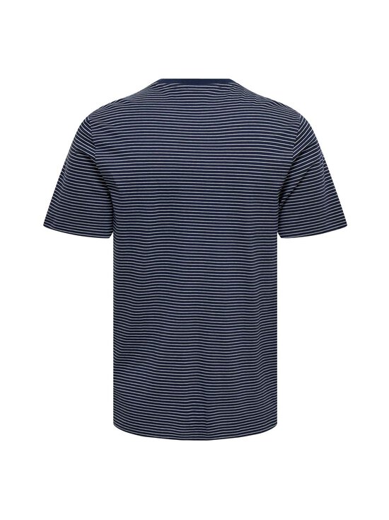Only & Sons - OnsFred Life -raidallinen t-paita - NAVY BLAZER STRIPES:GARDENIA | Stockmann - photo 2