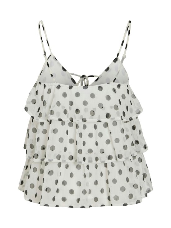 Vila - Topp ViHarley Printed Ruffle - CLOUD DANCER AOP:BLACK DOTS | Stockmann - photo 2