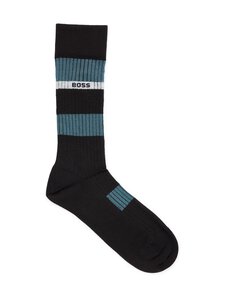 BOSS - Rib Stripe -sukat 2-pack - 445 TURQUOISE/AQUA BOSS - Rib Stripe -sukat 2-pack - 445 TURQUOISE/AQUA | Stockmann