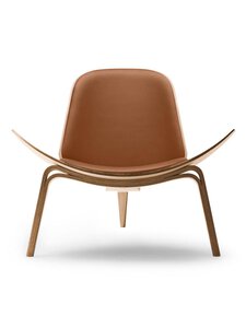 Carl Hansen & Søn - CH07-nojatuoli öljytty tammi/ruskea nahka - BROWN | Stockmann