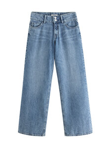 Lindex - Teksapüksid Wide Regular Waist - 790 BLUE | Stockmann