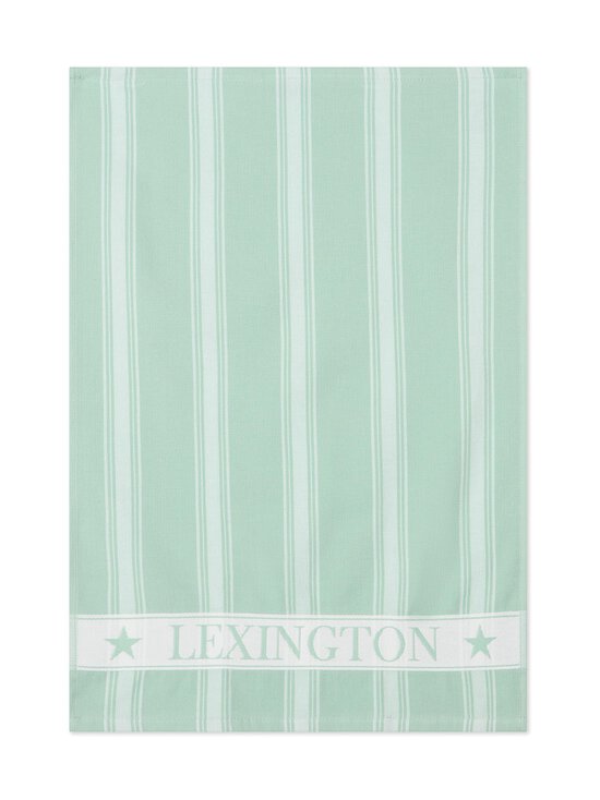 Lexington - Organic Cotton Terry -keittiöpyyhe 50 x 70 cm - GREEN/WHITE | Stockmann - photo 1